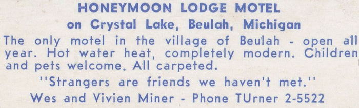 Honeymoon Lodge Motel (Coastal Inn) - Old Postcard (newer photo)